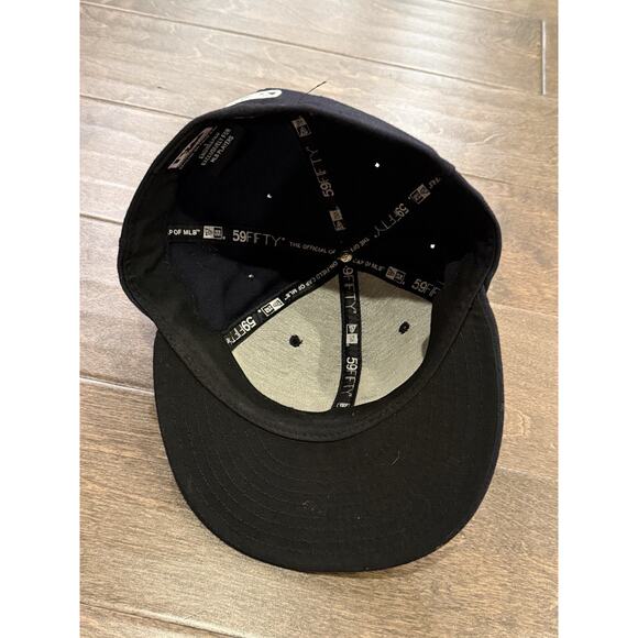 New Era MLB Mens Blue Lucas Luetge Seattle Mariners 59FIFTY Fitted Hat 7 1/2 - Picture 6 of 10